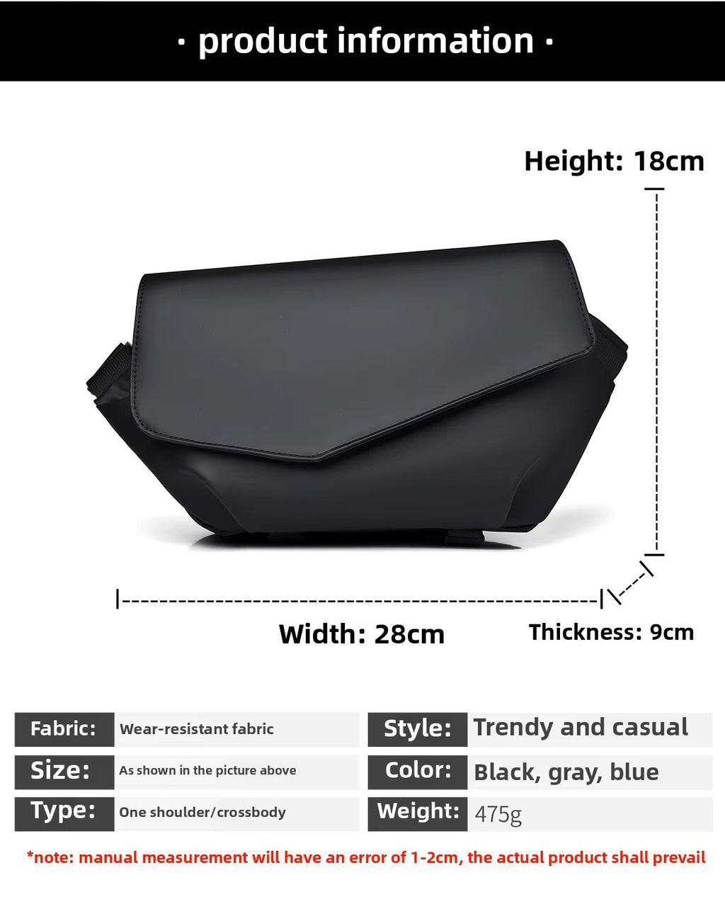Alien Infinity UrbanShield Sling Pro Max Crossbody Bag for Men & Women | Waterproof Sling Bag with Trolley Strap & Tripod Holder | Premium Travel Messenger Shoulder Bag