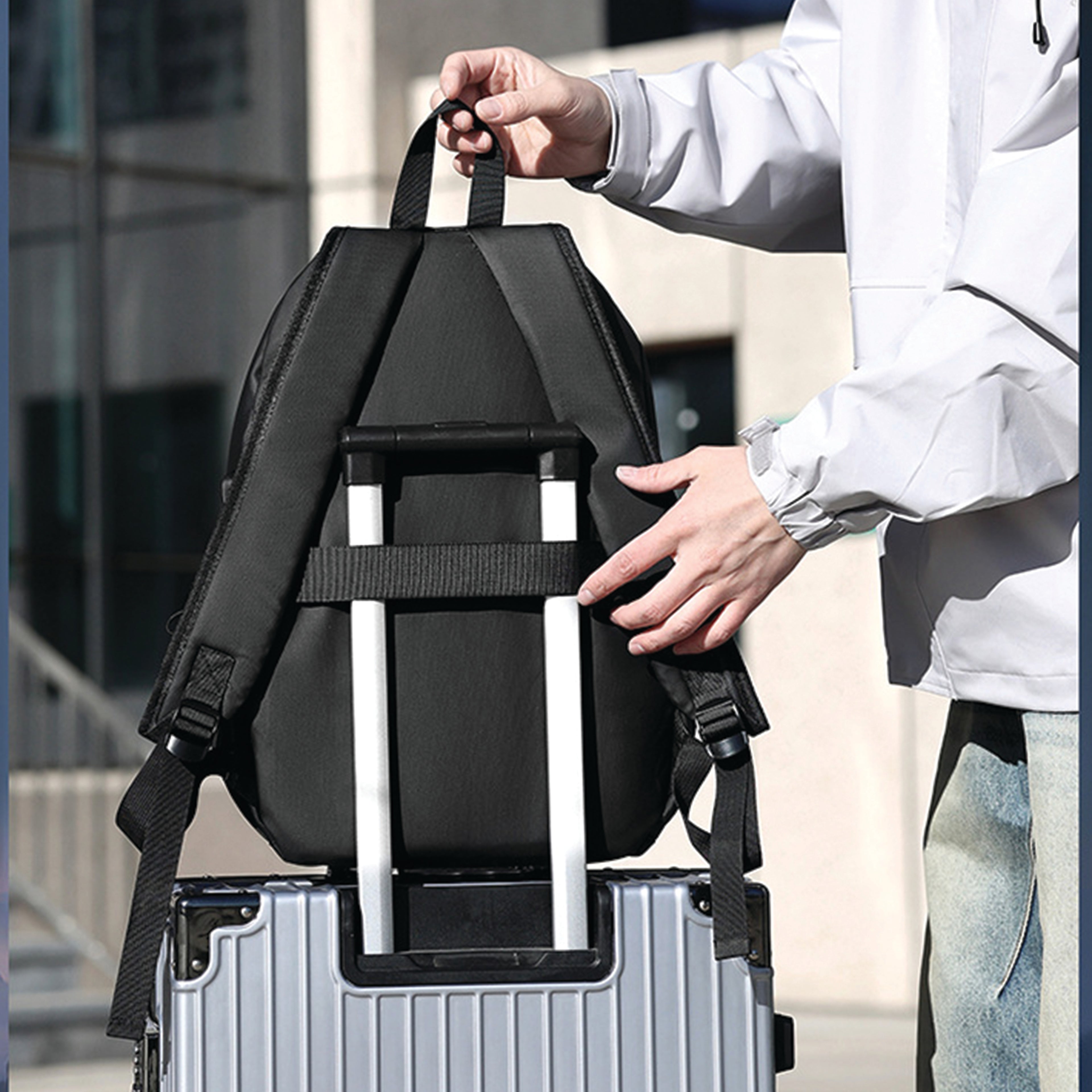 Alien Infinity Daily Zip Pack Laptop Backpack for Men & Women | Water-Resistant Travel & Office Backpack