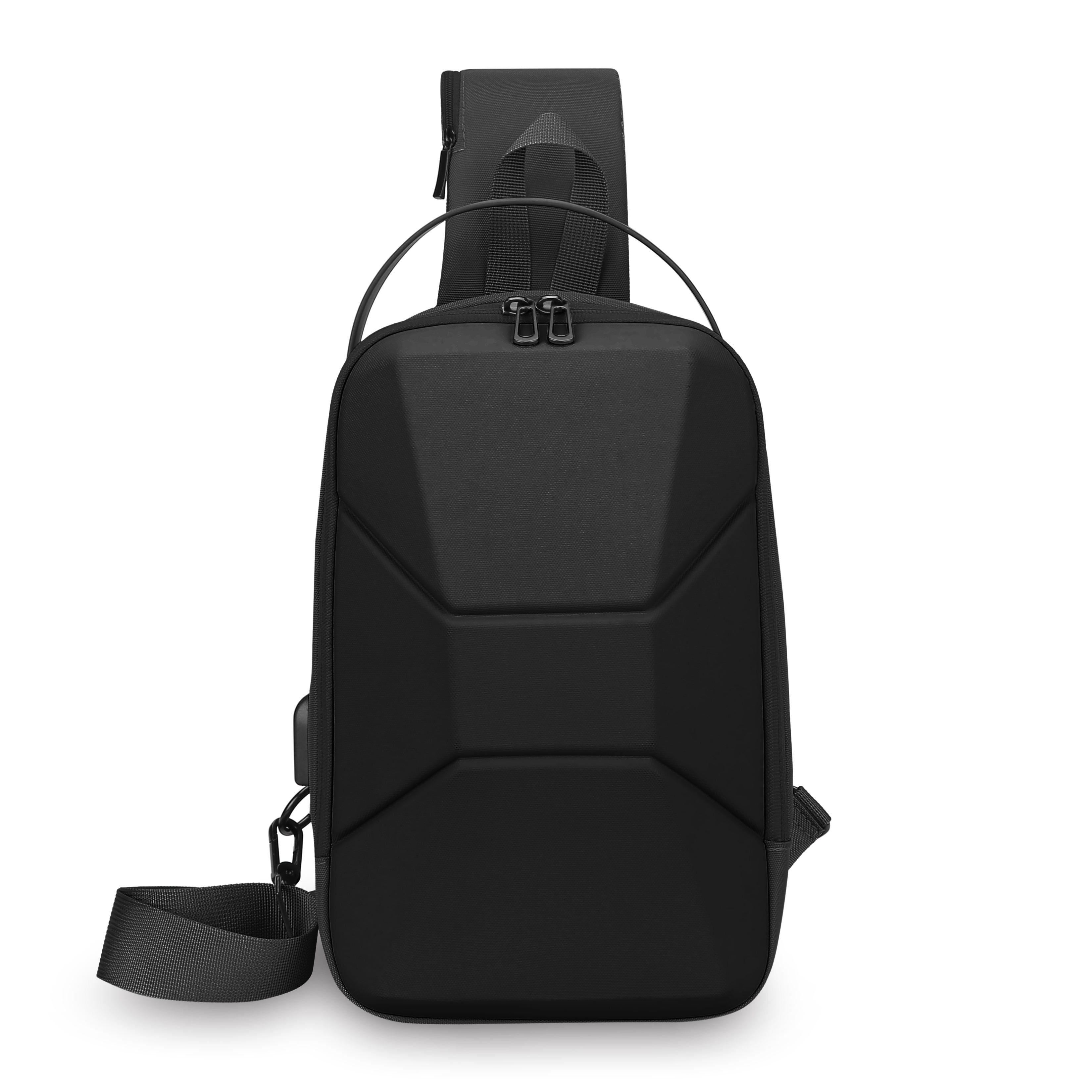 Alien Infinity ArmorX Sling Bag for Men & Women | Hard Shell Anti-Theft Crossbody Chest Bag | USB Charging Port | Water-Resistant Travel Sling Backpack