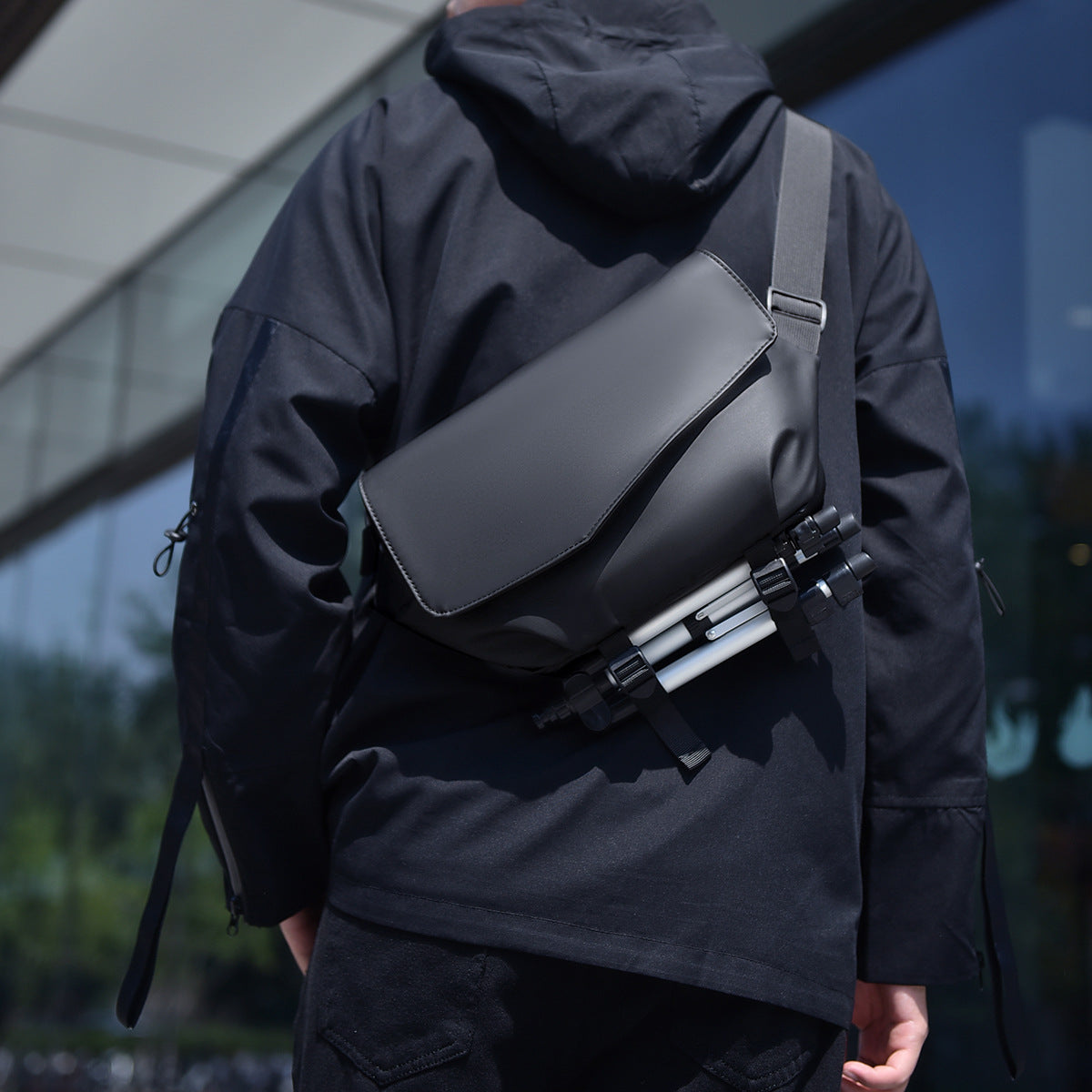 Alien Infinity UrbanShield Sling Pro Max Crossbody Bag for Men & Women | Waterproof Sling Bag with Trolley Strap & Tripod Holder | Premium Travel Messenger Shoulder Bag