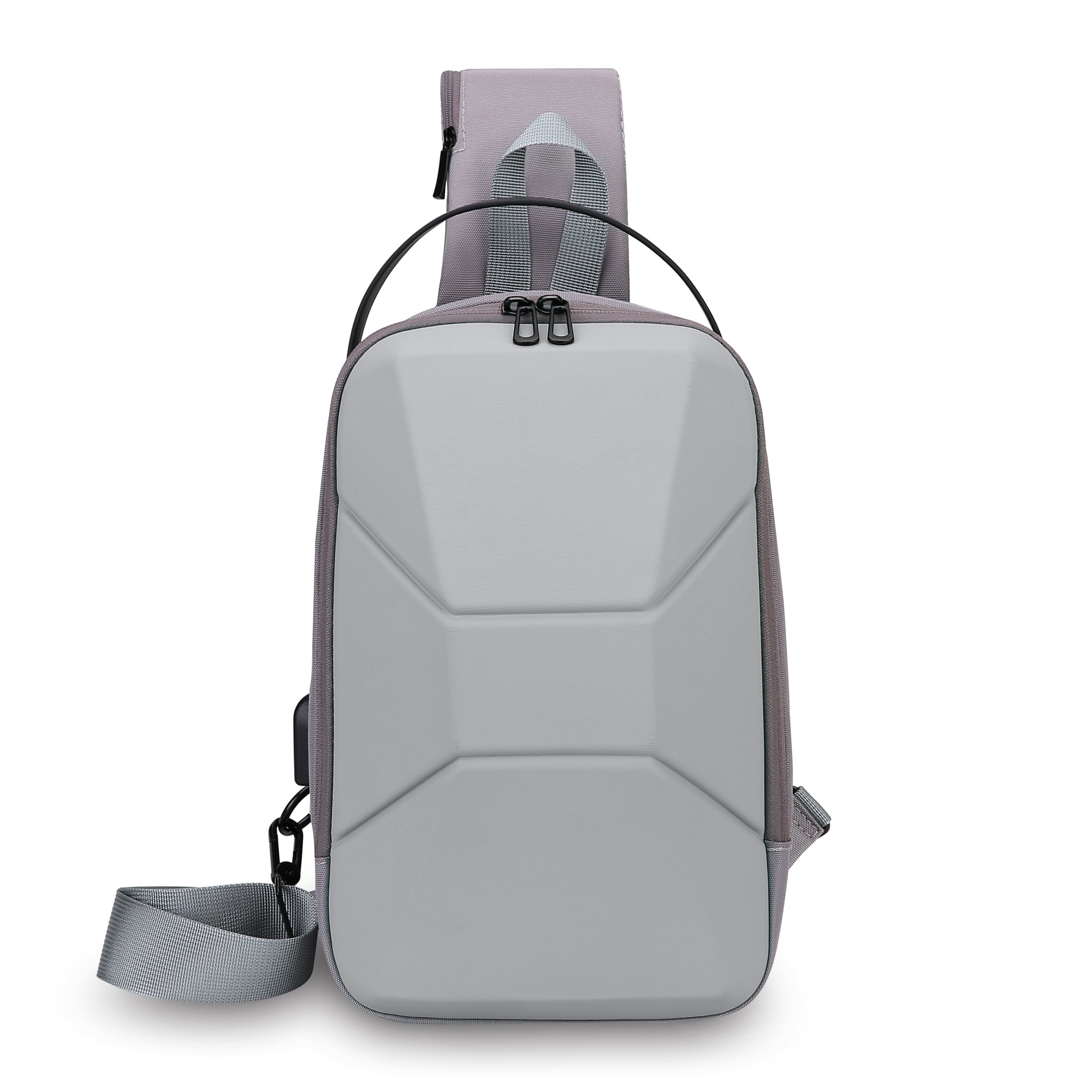 Alien Infinity ArmorX Sling Bag for Men & Women | Hard Shell Anti-Theft Crossbody Chest Bag | USB Charging Port | Water-Resistant Travel Sling Backpack