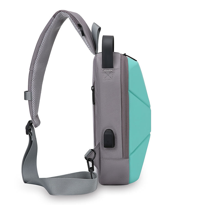 Alien Infinity ArmorX Sling Bag for Men & Women | Hard Shell Anti-Theft Crossbody Chest Bag | USB Charging Port | Water-Resistant Travel Sling Backpack