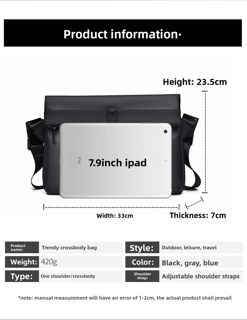 Alien Infinity UrbanShield Messenger Pro Sling Bag for Men & Women | Waterproof Large Capacity Shoulder Bag | Travel Office Messenger Bag