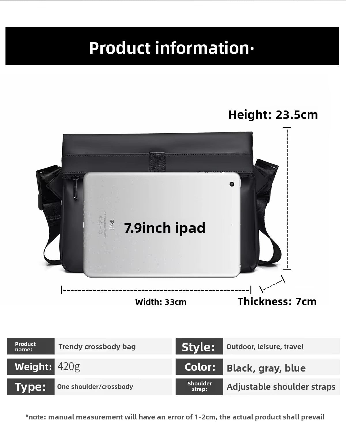 Alien Infinity UrbanShield Messenger Pro Sling Bag for Men & Women | Waterproof Large Capacity Shoulder Bag | Travel Office Messenger Bag