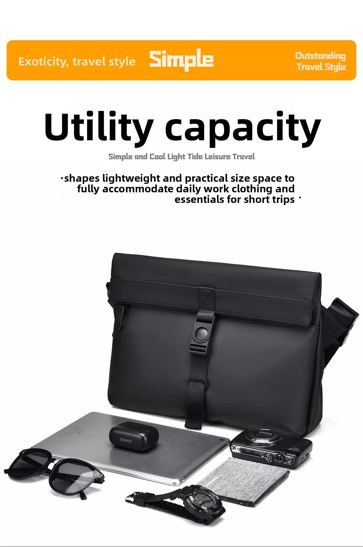 Alien Infinity UrbanShield Messenger Pro Sling Bag for Men & Women | Waterproof Large Capacity Shoulder Bag | Travel Office Messenger Bag
