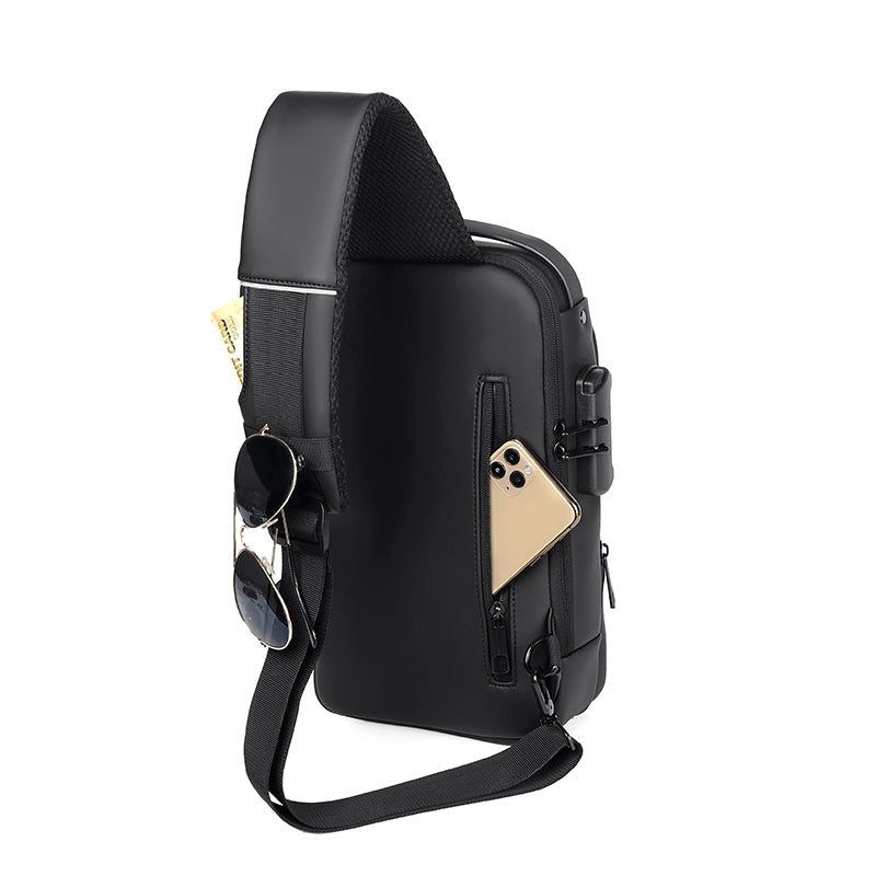 Alien Infinity TitanLock Sling Bag for Men & Women | Anti-Theft Password Lock Crossbody Chest Bag | Water-Resistant Travel Sling Backpack for Office & Daily Use