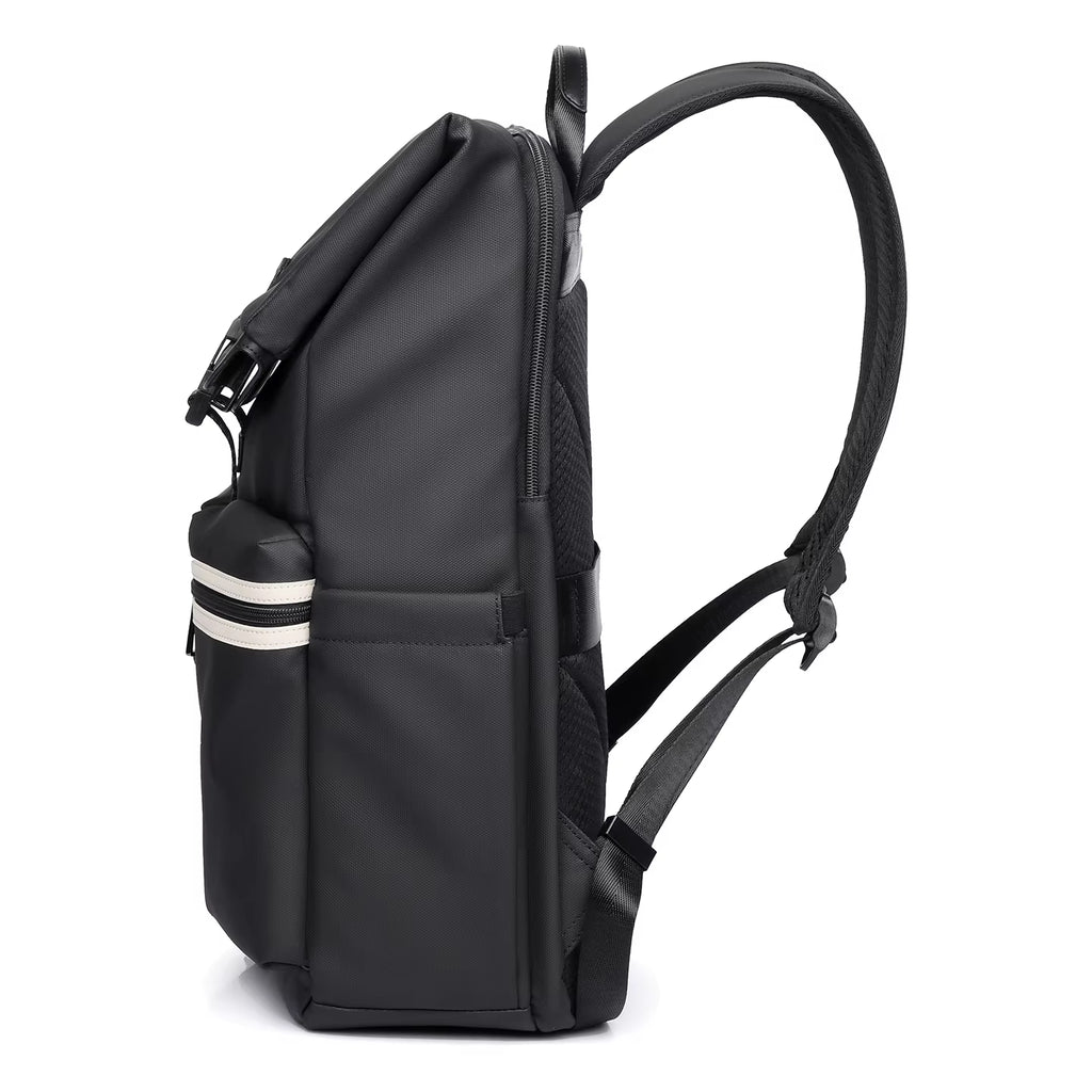Alien Infinity Urban Voyager Roll-Top Laptop Backpack for Men & Women | Water-Resistant Travel Backpack | Large Capacity College Office Business Backpack with Trolley Sleeve, Multiple Pockets