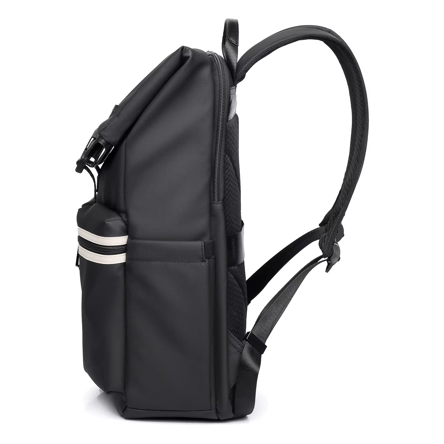 Alien Infinity Urban Voyager Roll-Top Laptop Backpack for Men & Women | Water-Resistant Travel Backpack | Large Capacity College Office Business Backpack with Trolley Sleeve, Multiple Pockets