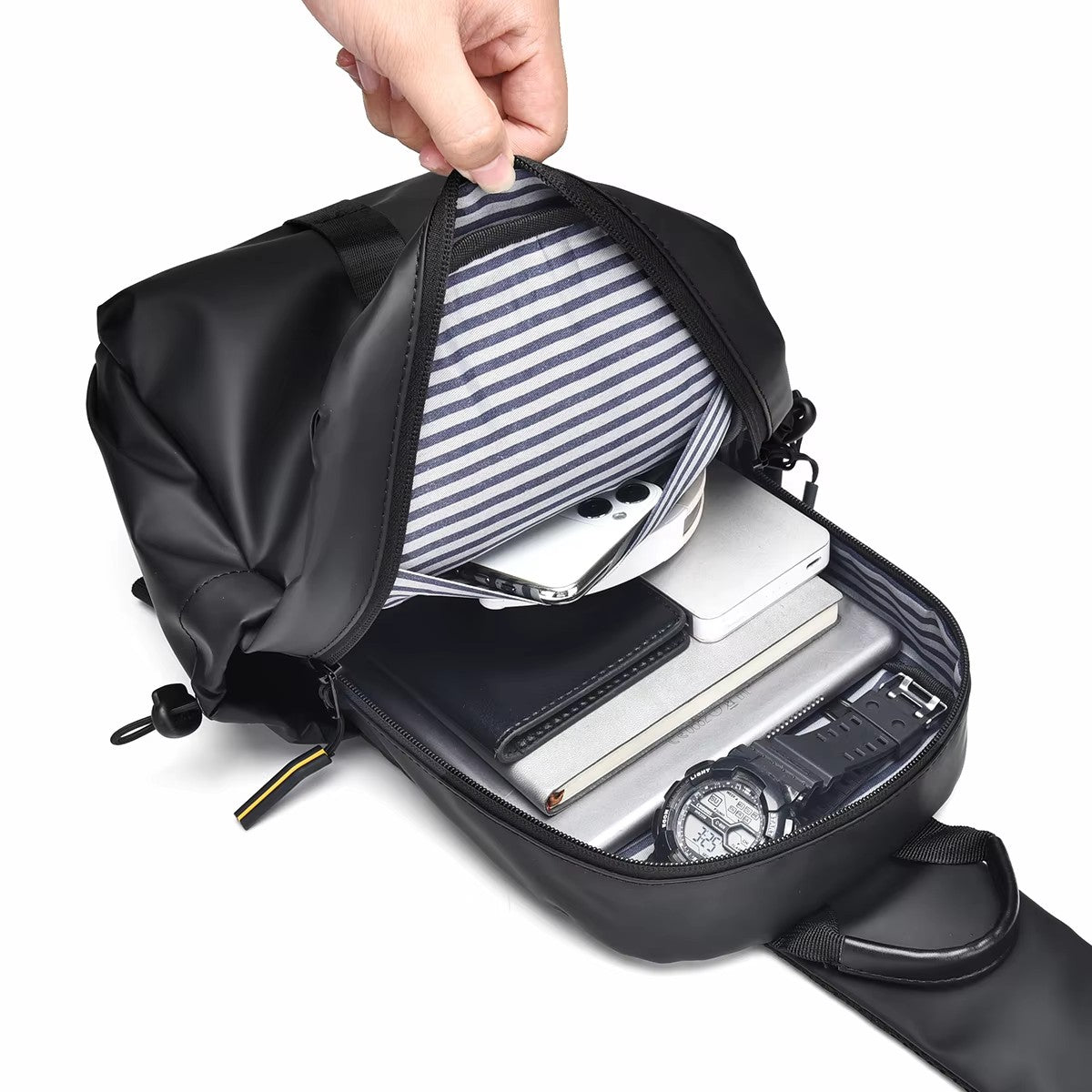 Alien Infinity UrbanX Sling Bag for Men & Women | Waterproof Water-Resistant Crossbody Chest Bag with Adjustable Shoulder Strap | Compact Travel, Office, Bike & Daily Use