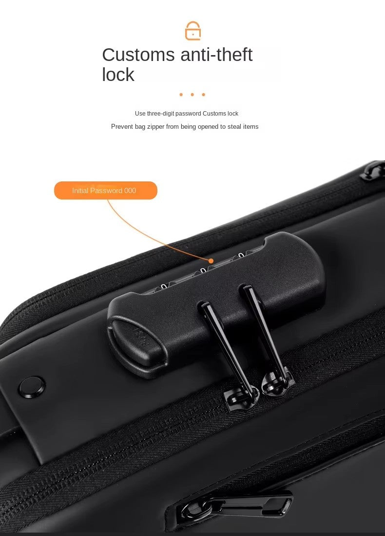 Alien Infinity TitanLock Sling Bag for Men & Women | Anti-Theft Password Lock Crossbody Chest Bag | Water-Resistant Travel Sling Backpack for Office & Daily Use