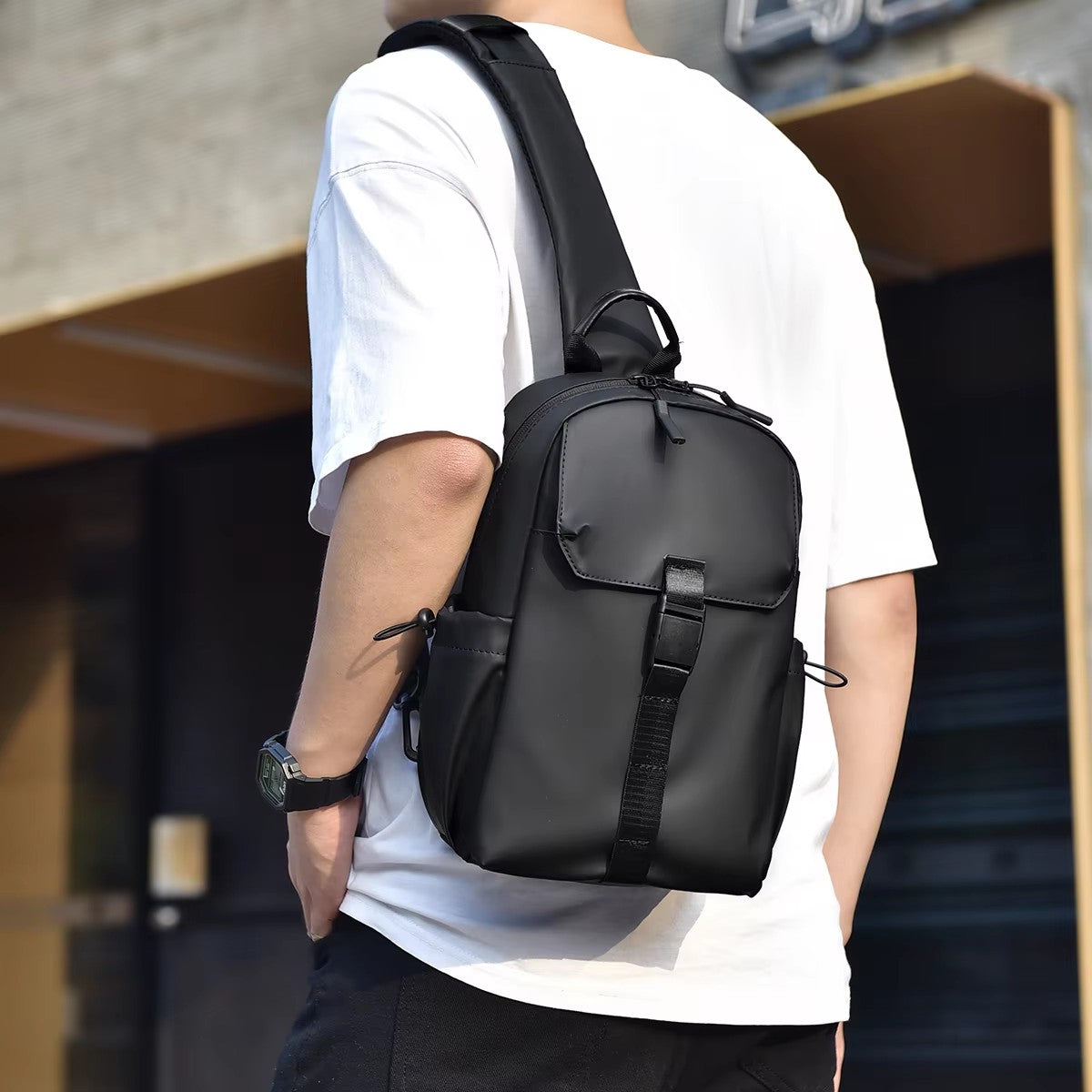 Alien Infinity UrbanX Sling Bag for Men & Women | Waterproof Water-Resistant Crossbody Chest Bag with Adjustable Shoulder Strap | Compact Travel, Office, Bike & Daily Use