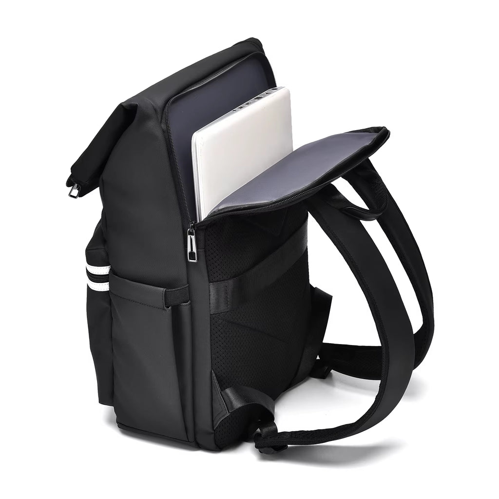 Alien Infinity Urban Voyager Roll-Top Laptop Backpack for Men & Women | Water-Resistant Travel Backpack | Large Capacity College Office Business Backpack with Trolley Sleeve, Multiple Pockets
