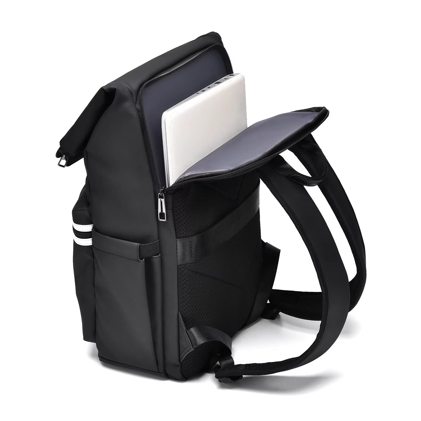 Alien Infinity Urban Voyager Roll-Top Laptop Backpack for Men & Women | Water-Resistant Travel Backpack | Large Capacity College Office Business Backpack with Trolley Sleeve, Multiple Pockets
