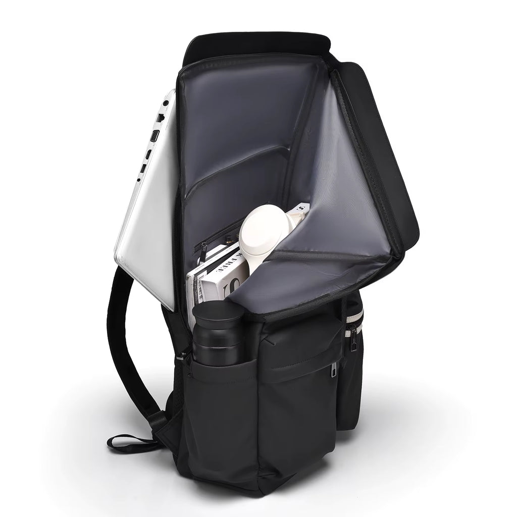 Alien Infinity Urban Voyager Roll-Top Laptop Backpack for Men & Women | Water-Resistant Travel Backpack | Large Capacity College Office Business Backpack with Trolley Sleeve, Multiple Pockets