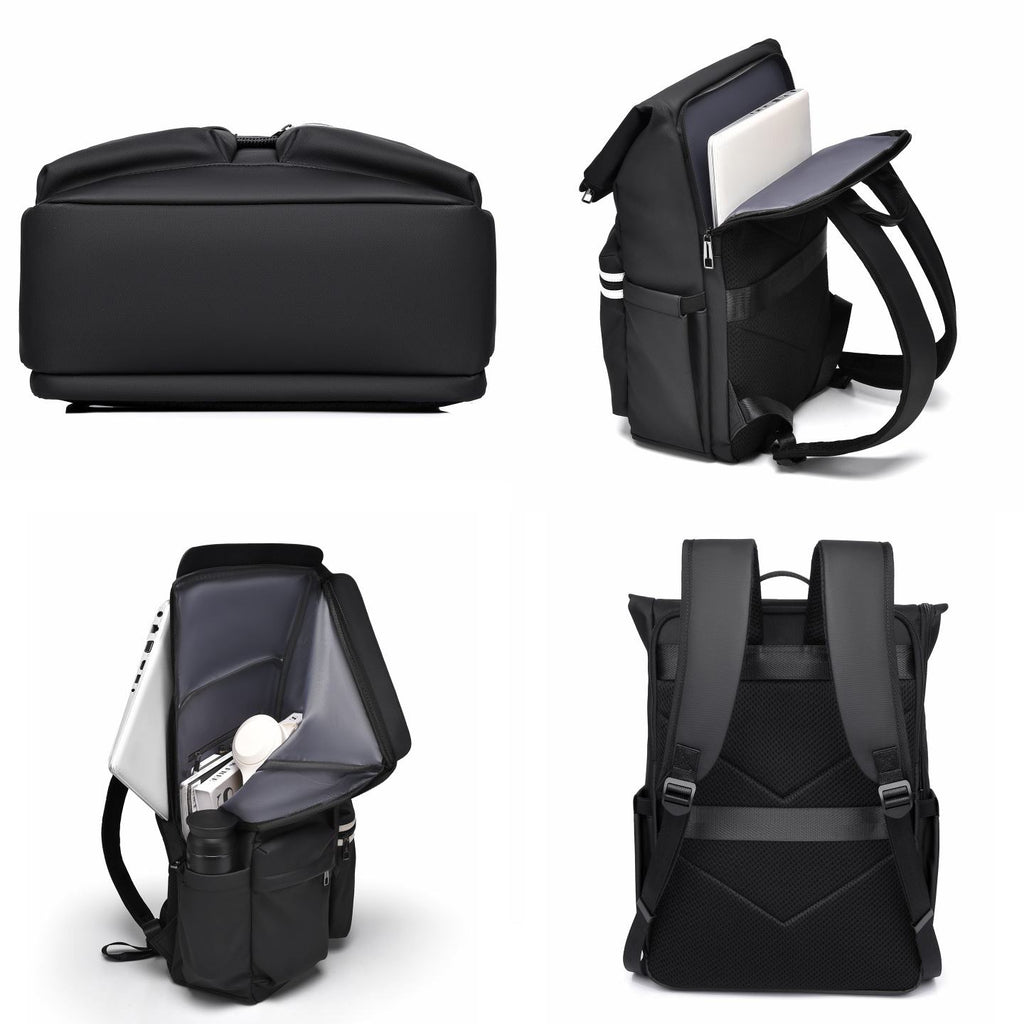 Alien Infinity Urban Voyager Roll-Top Laptop Backpack for Men & Women | Water-Resistant Travel Backpack | Large Capacity College Office Business Backpack with Trolley Sleeve, Multiple Pockets