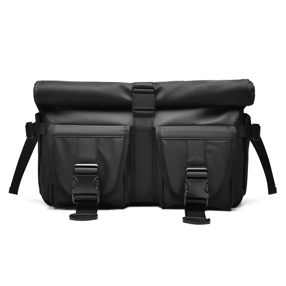 Alien Infinity UrbanRoll Pro Expandable Messenger Bag for Men & Women | Water-Resistant Roll-Top Laptop Shoulder Bag | 10L-20L Expandable Crossbody Travel Office Messenger Bag with Multiple Compartments