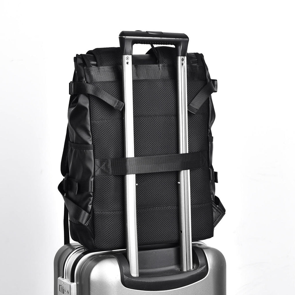 Alien Infinity Urban Expedition Roll-Top Laptop Backpack for Men & Women | Water-Resistant Travel Backpack with Laptop Compartment, Large Capacity, Anti-Theft Pocket, Reflective Strips & Luggage Strap