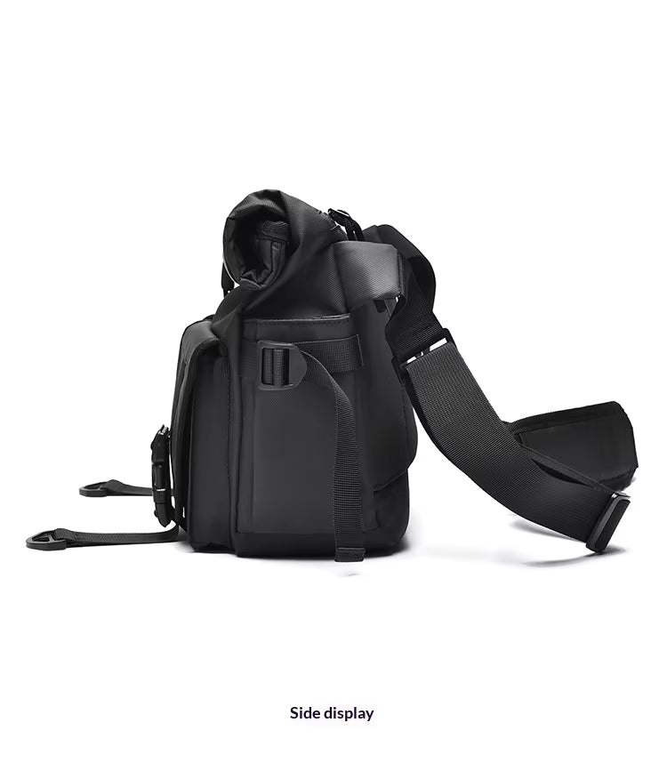 Alien Infinity UrbanRoll Pro Expandable Messenger Bag for Men & Women | Water-Resistant Roll-Top Laptop Shoulder Bag | 10L-20L Expandable Crossbody Travel Office Messenger Bag with Multiple Compartments